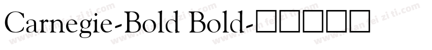 Carnegie-Bold Bold字体转换